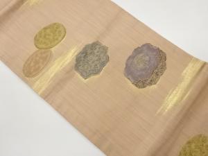 器物に華紋模様織出し名古屋帯